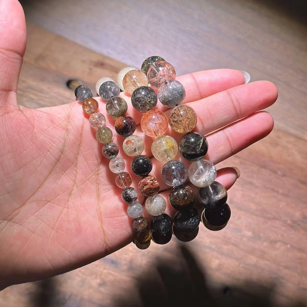 【缪老师严选】SJ0499 幽灵彩发水晶手链 多样性发其一