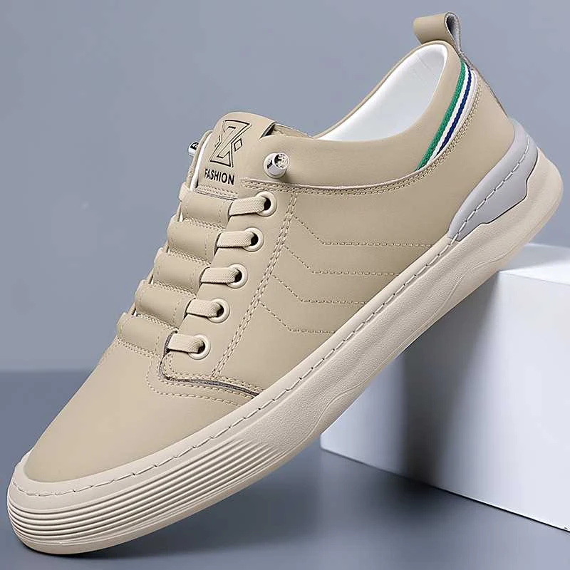 男鞋2024夏季潮流时尚低帮透气一脚蹬休闲皮鞋运动板鞋男休闲男鞋