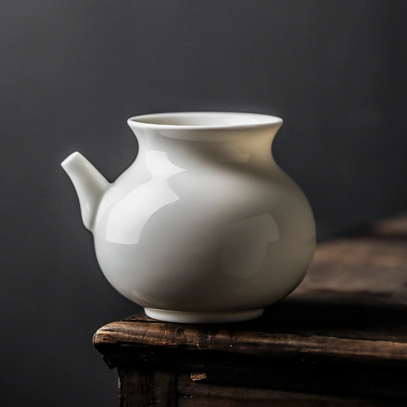 半辰白瓷公道杯子陶瓷分茶器白瓷茶海个性景德镇功夫茶具配件