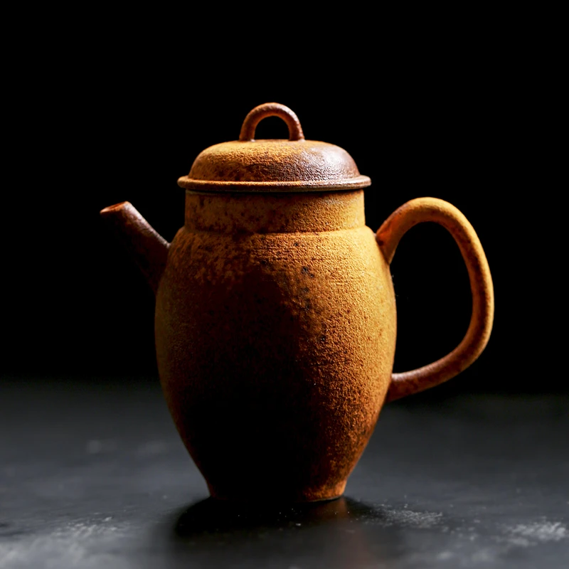 100ml泡茶壶带过滤球孔手工景德镇单壶粗陶瓷日式复古小容量茶壶