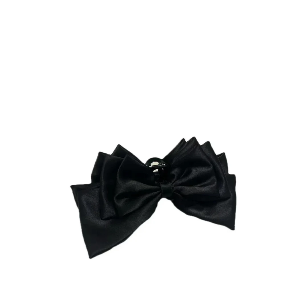 在逃公主超大高颅顶夹子双面蝴蝶结公主抓夹女士2024新款黑色发夹