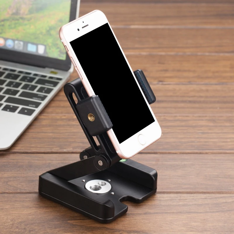 金属手机支架折叠铝合金桌面通用直播视频三脚架云台录像网课懒人