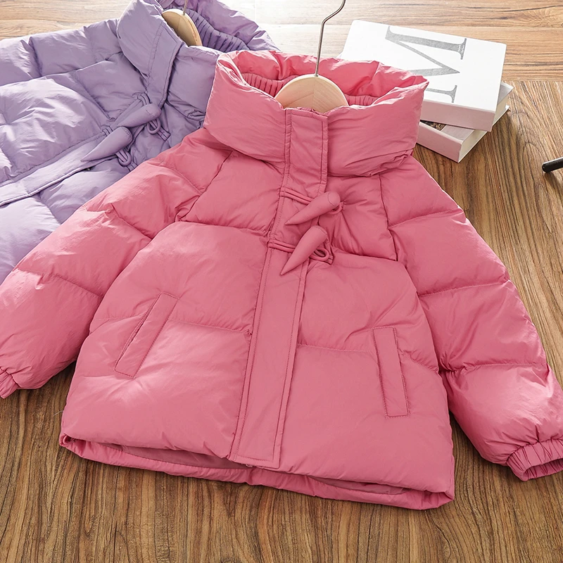 女童羽绒服冬装2024新款中大童洋气保暖儿童加厚冬季连帽外套