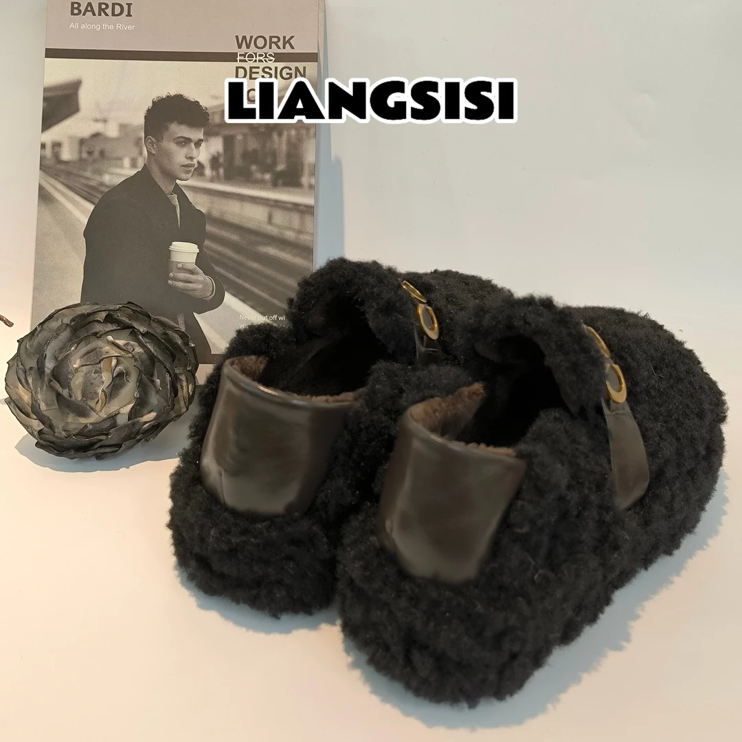 梁思思SHOES【CC羊羔毛】2024年新款时尚跟高4cm羊羔毛鞋-2302-8