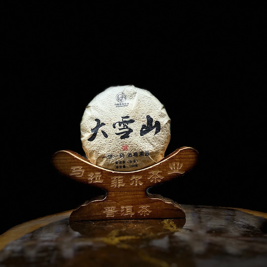 大雪山临沧普洱茶2023年头春生茶单株100克饼