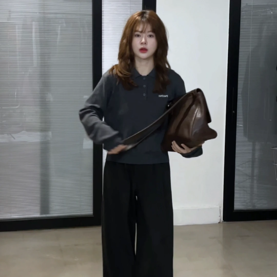 polo领刺绣毛衣 M5717