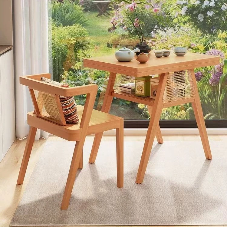 阳台休闲桌椅桌椅组合喝茶洽谈休闲三件套家用实木小型小户型茶台