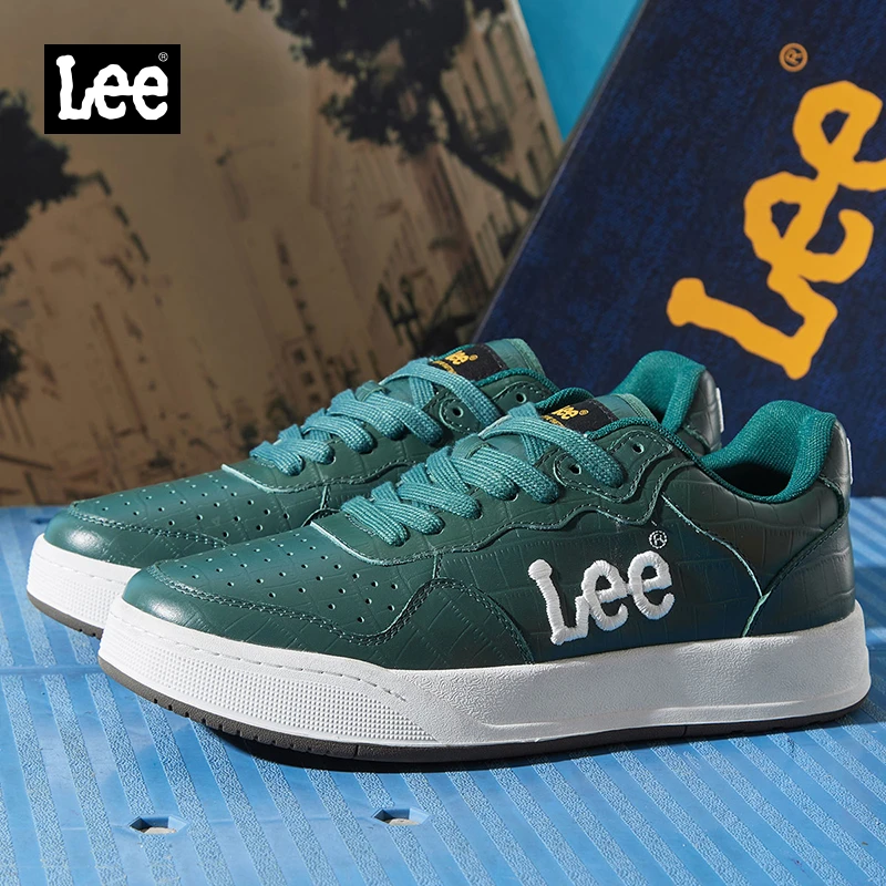 Lee2023秋季新款个性拼接复古潮流时尚男子百搭情侣低帮男士板鞋