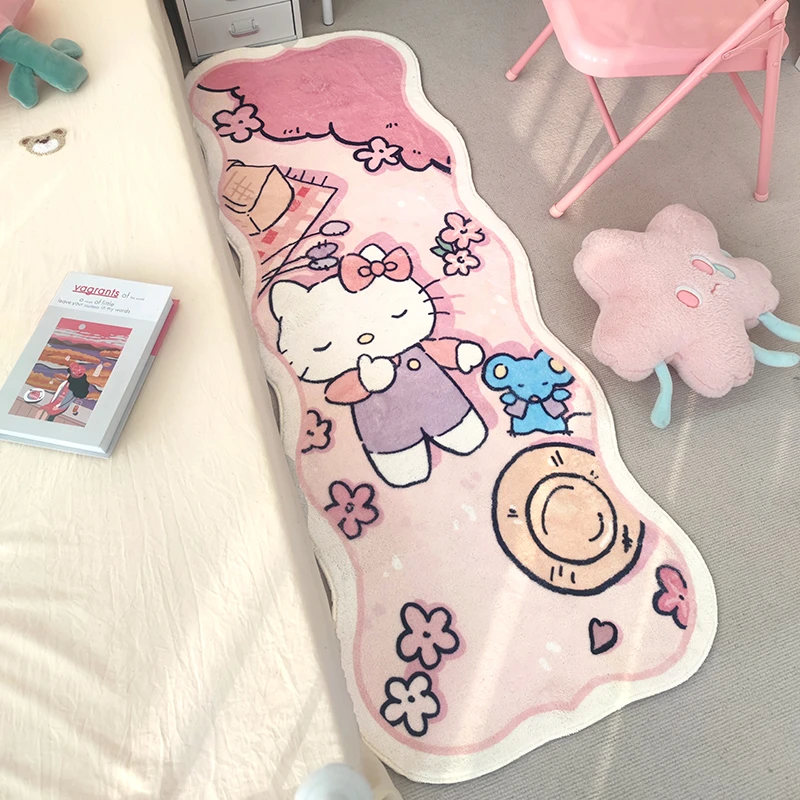 【西域猫】可爱卡通卧室床边毯儿童房防滑隔潮地毯加厚客厅软踩脚垫