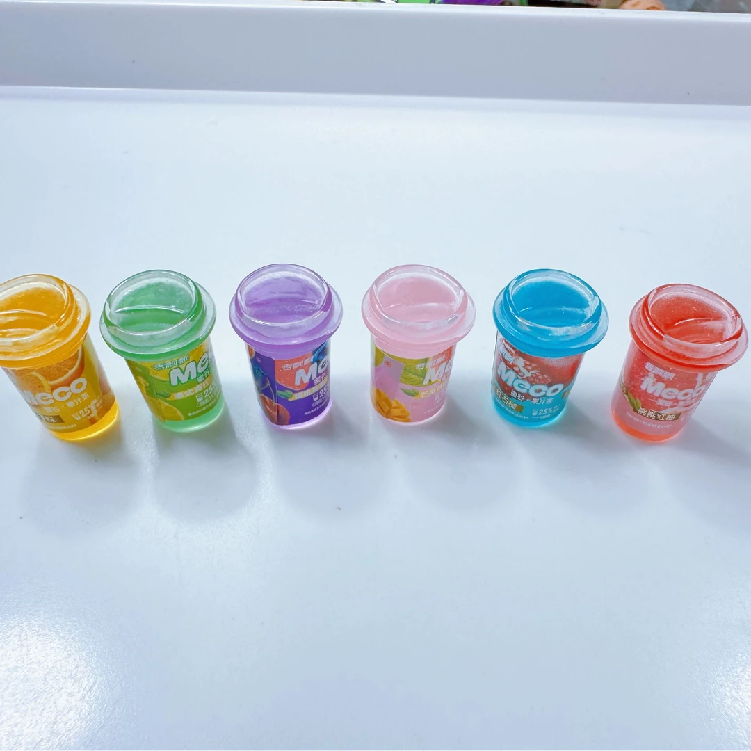 diy手工树脂仿真饮料酒瓶钥匙扣挂件配件微缩桌面摆件迷你饮料杯