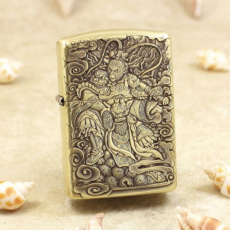 ZIPPO/之宝正品打火机-DIY-168-3D深雕纯铜盔甲系列DY9912FD
