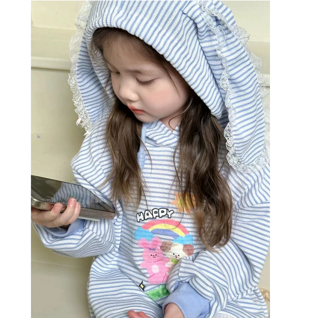 BH-40828-(面包)女宝宝24新款时尚卫衣印花兔子甜美上衣潮