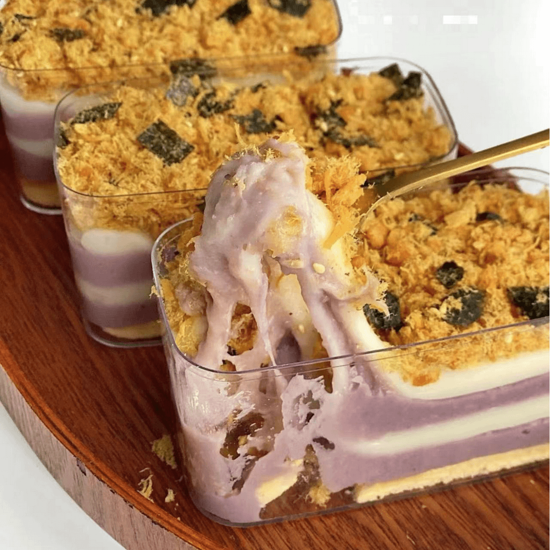 0蔗糖 芋泥肉松盒子蛋糕