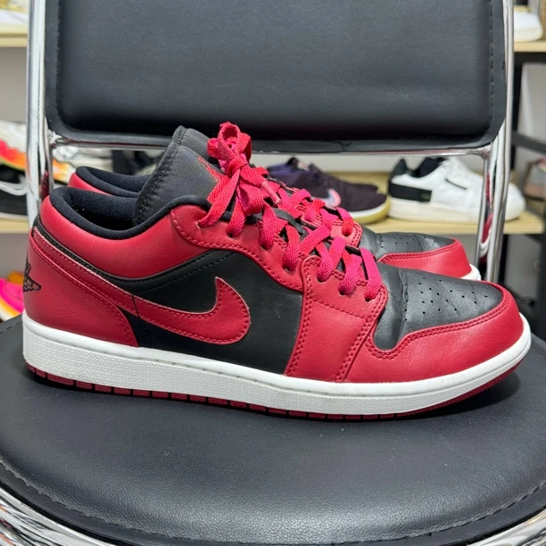 43码 Air Jordan 1 复古潮流 运动休闲鞋 低帮/黑红反转 二手
