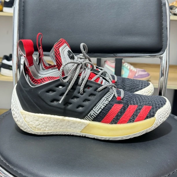40码 adidas Harden Vol.2 哈登2代篮球鞋 灰  二手