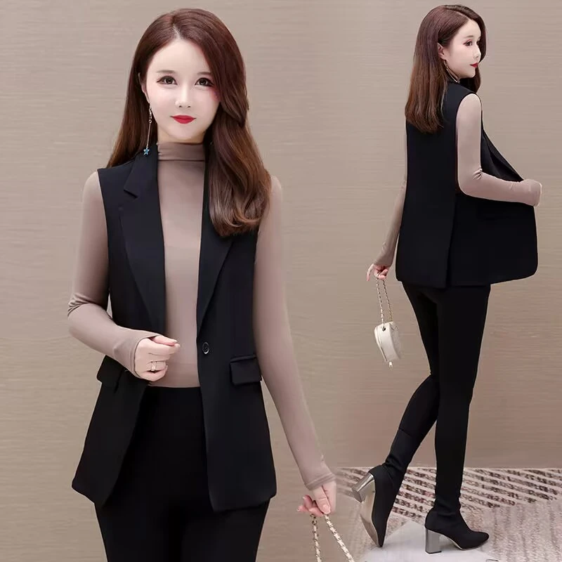 洋气西装马甲女款外穿无袖修身春秋秋季坎肩显瘦气质时尚背心上衣