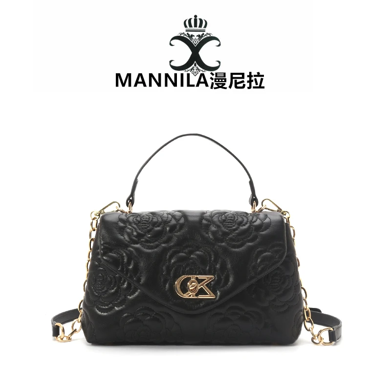 单肩小香风时尚百搭女士黑色肩包5783