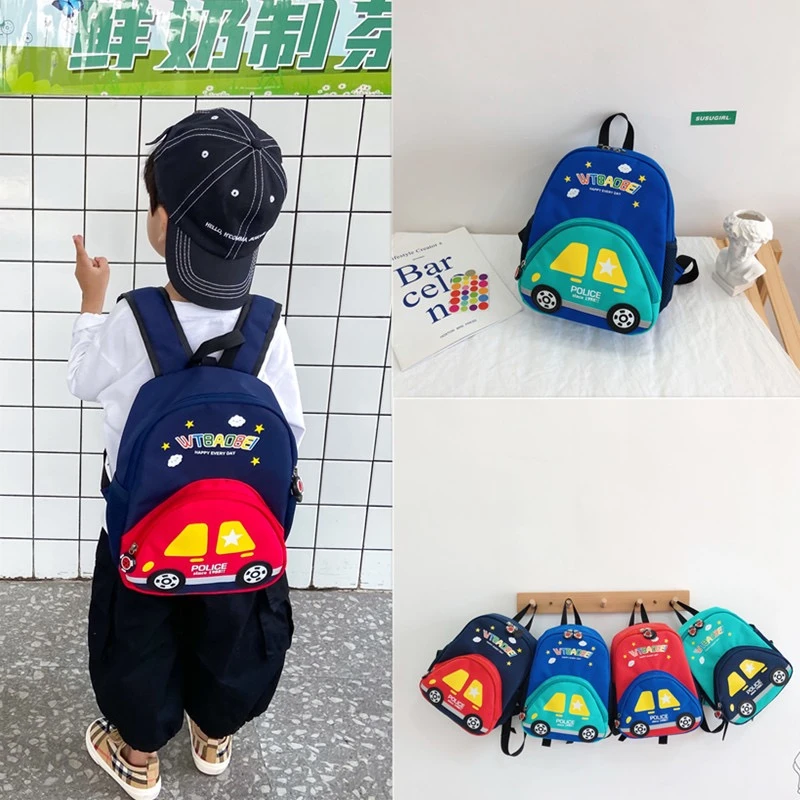 儿童小汽车书包幼儿园大中小班2-3-5-8岁男童背包小童女孩双肩包