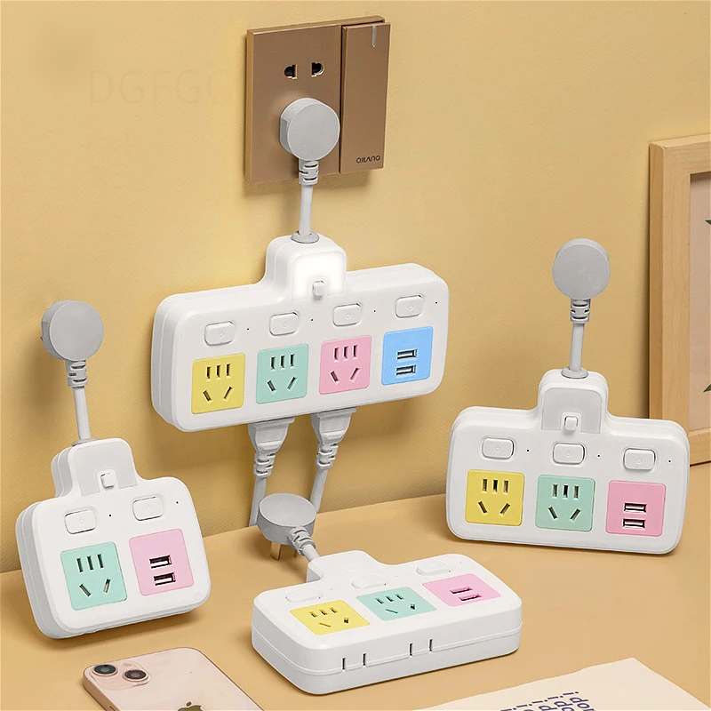 家用插座同城纯铜转换器无线USB夜灯多功能一转多插排插孔位插头