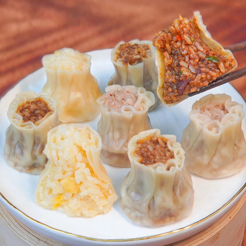 普昕琪蜜枣菠萝泡椒猪肉香菇味糯米烧麦早餐半成品方便速食500g装