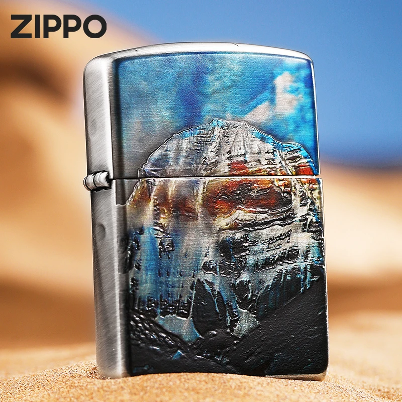 ZIPPO/之宝打火机熏银填漆冈仁波齐防风原装男士精致个性DY8902TQ