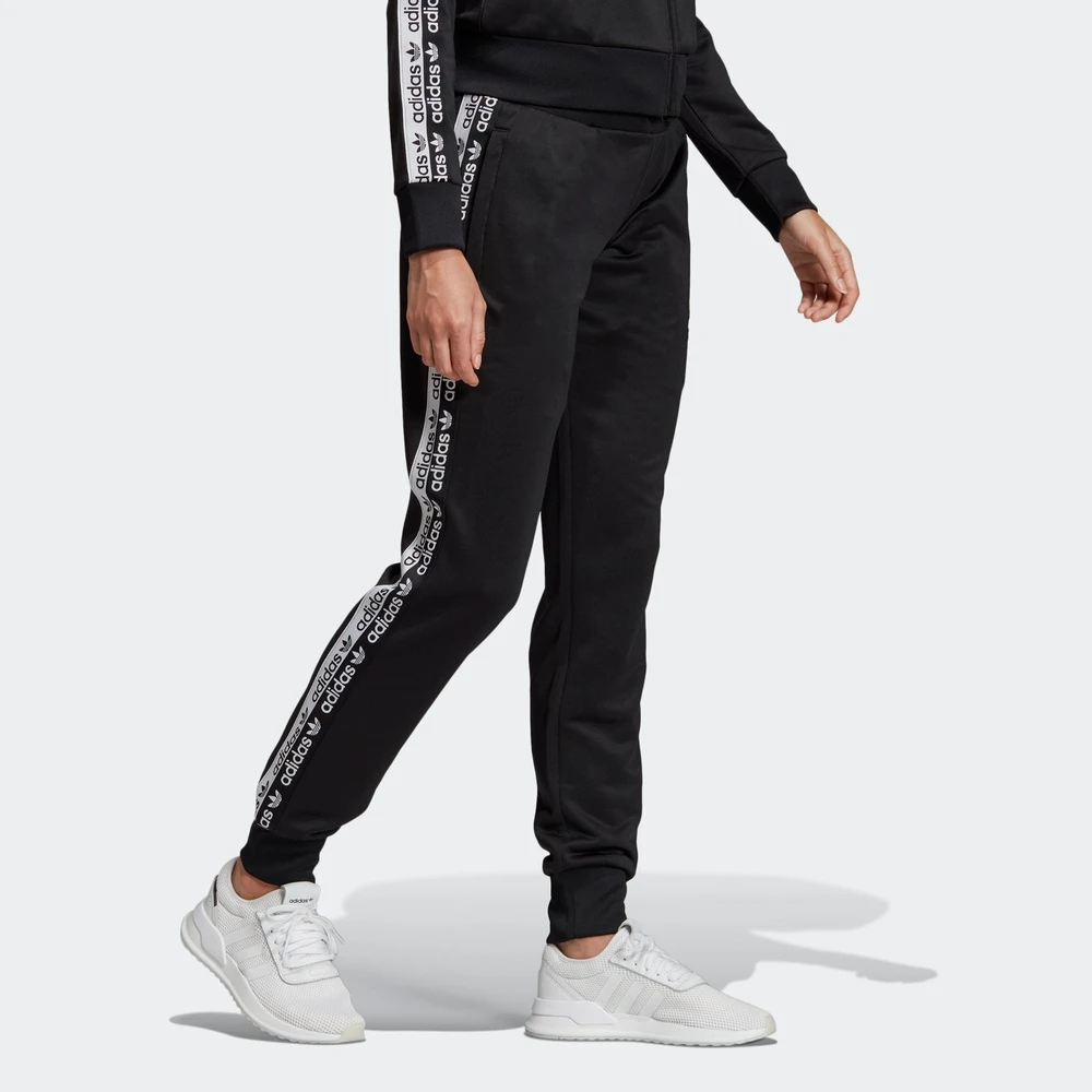 Adidas阿迪达斯三叶草女裤新款时尚针织高腰运动裤休闲长裤FI7114