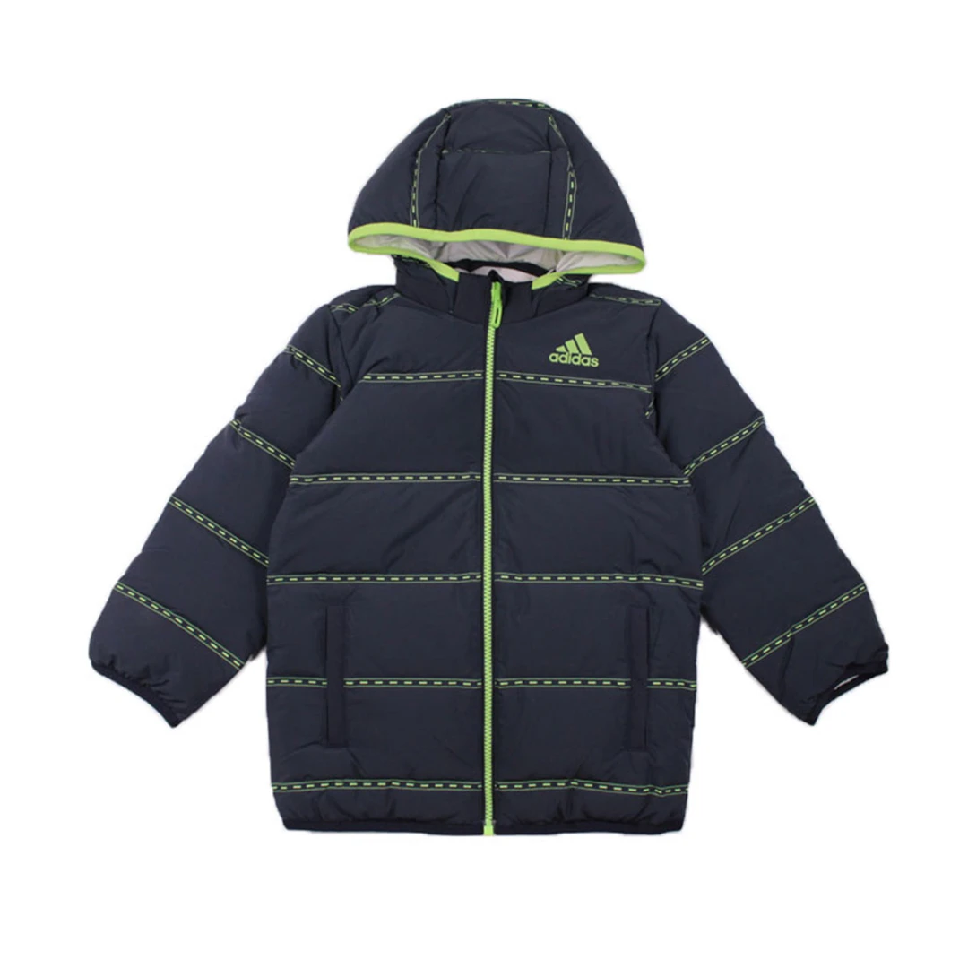 adidas阿迪达斯小童冬季保暖休闲运动连帽羽绒服 GG3640