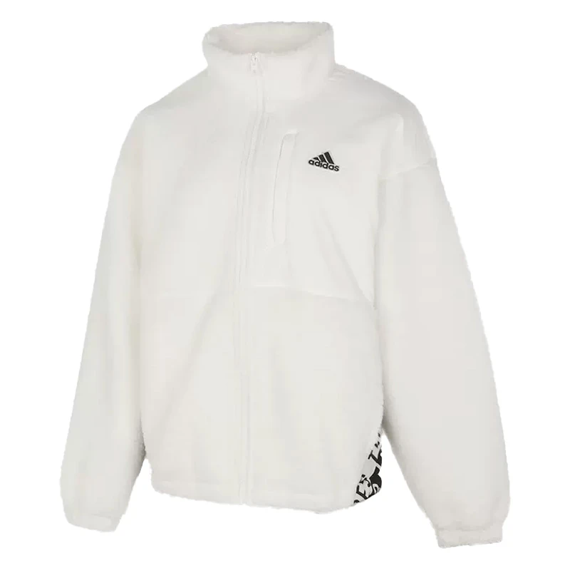 adidas/阿迪达斯外套女装新款时尚白色羊羔绒保暖休闲上衣 HD0362