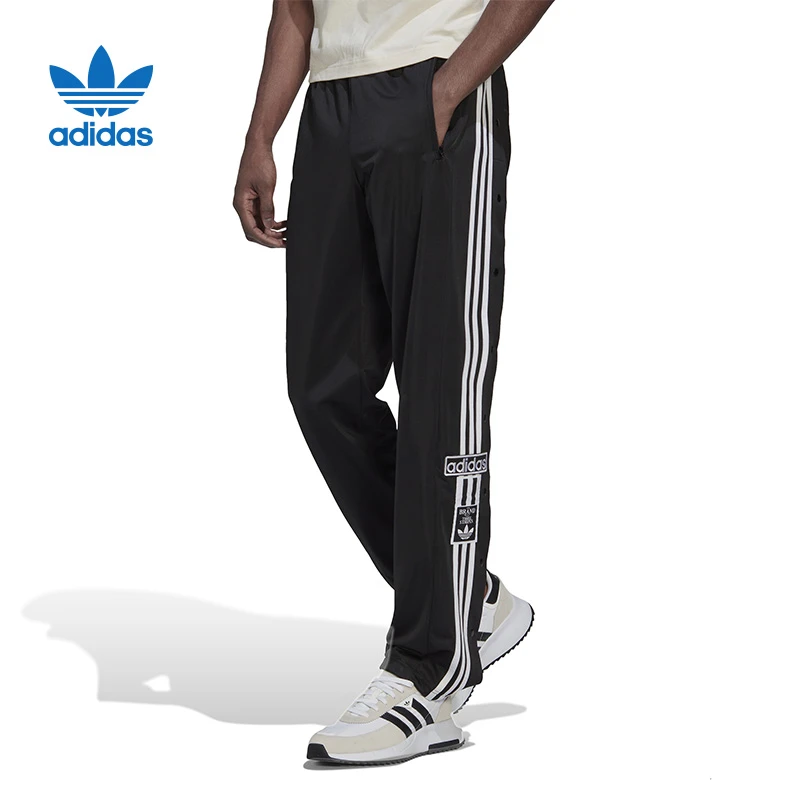 Adidas阿迪达斯三叶草男裤运动跑步舒适针织宽松休闲长裤HN6098
