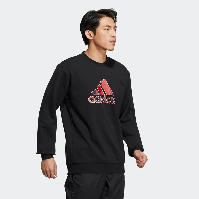 adidas 阿迪达斯卫衣新年款运动服舒适休闲保暖套头衫 HI3287