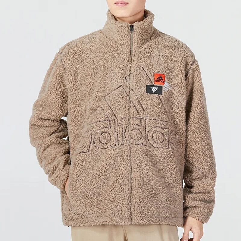 adidas阿迪达斯新款立领保暖拉链休闲运动夹克外套 HN8954