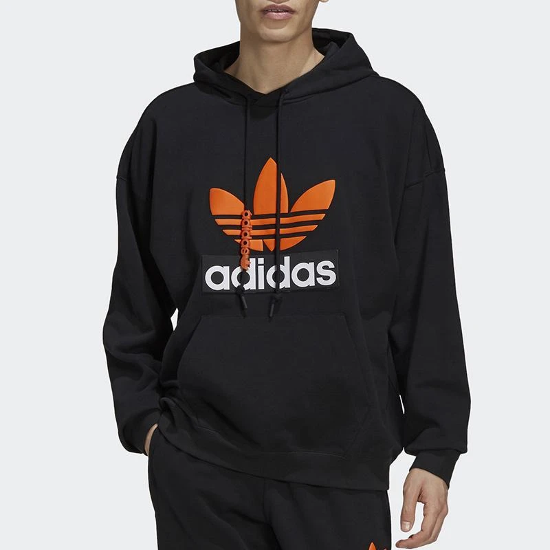 ADIDAS ORIGINALS阿迪达斯三叶草户外休闲保暖连帽男子卫衣H09354
