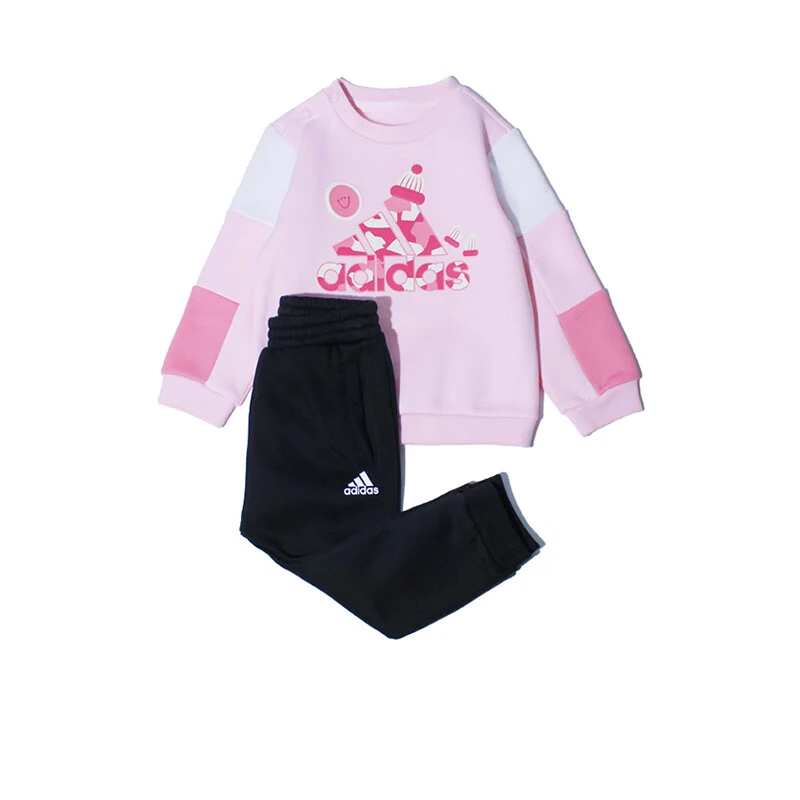Adidas阿迪达斯IN F CREW SET儿童运动卫衣套装HM9639