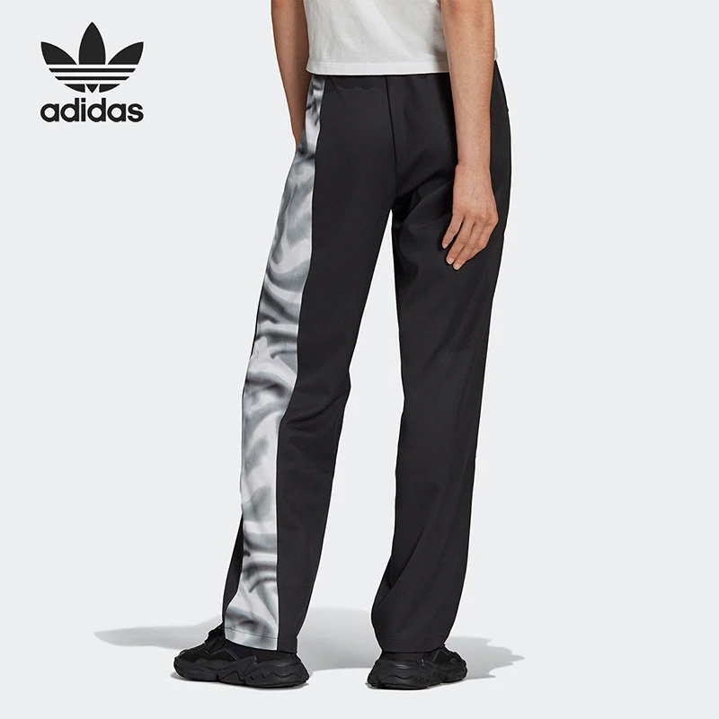 Adidas阿迪达斯三叶草户外时尚休闲宽松女士直筒运动裤HA4717