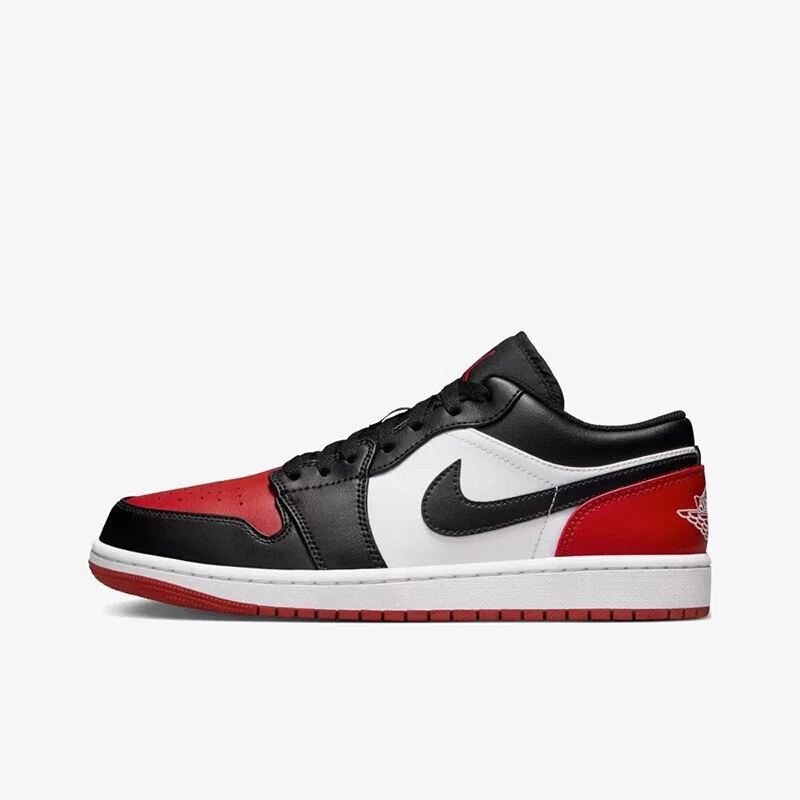 nike耐克男款Air Jordan 1 Low 低帮黑红脚趾休闲板鞋553558-161