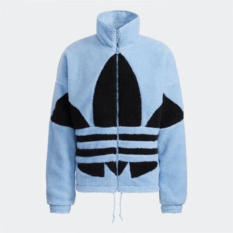 Adidas阿迪达斯 三叶草新款拼接撞色休闲运动立领夹克HC0327