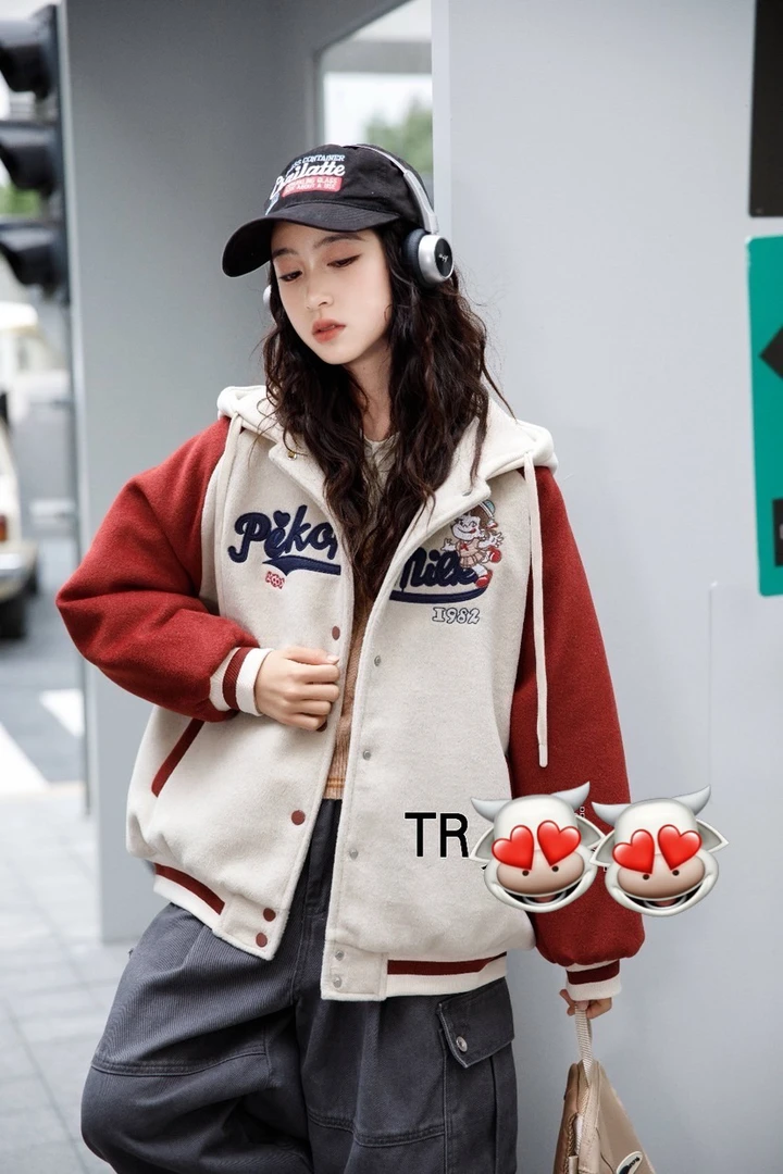 140到170号拼接色棒球服童装外套