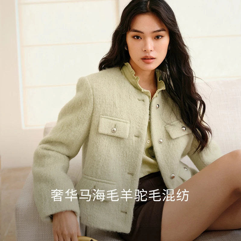 【衣衣专属】伊芙丽圆领小香风高级感羊毛呢老钱风外套1EA912381