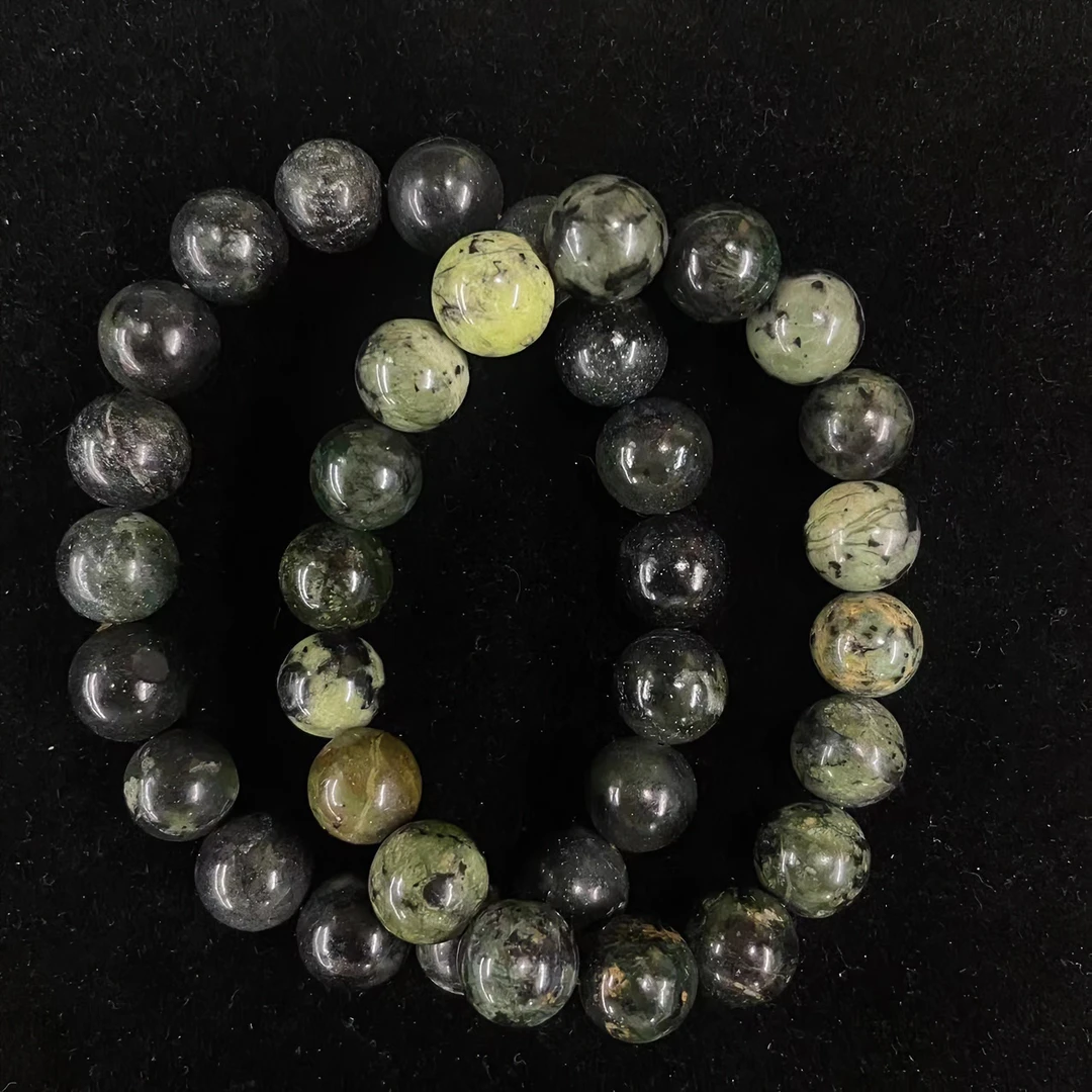 恋江南秋冬新款QS-0221药王石（蛇纹石玉）卡10mm（多样性发其一）