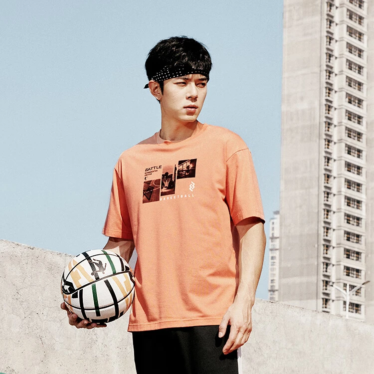 中国乔丹2024夏季专业运动篮球男子针织短袖T恤衫AHS23241105