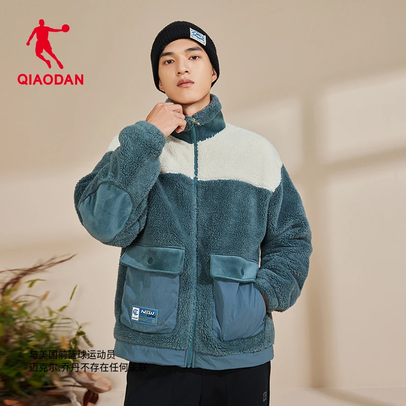 中国乔丹冬季男子运动生活休闲立领保暖潮流针织上衣GWD43223512