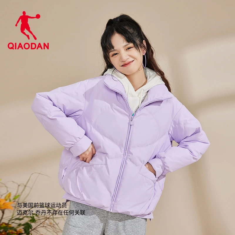 中国乔丹羽绒服女冬季运动生活梭织连帽时尚保暖外套GGM42222533