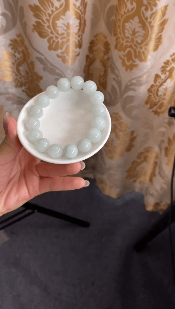 【闪购商品】翡翠手链未镶嵌ZY-翡翠圆珠卡13（16颗）