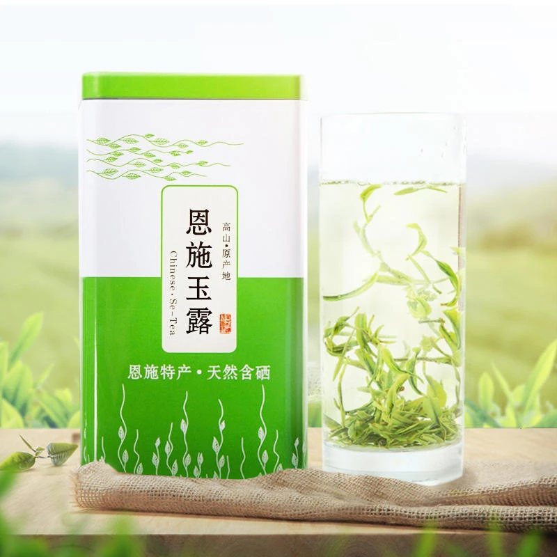 恩施玉露 湖北特产清香型高山富含硒2024明前绿茶蒸青茶罐装100克