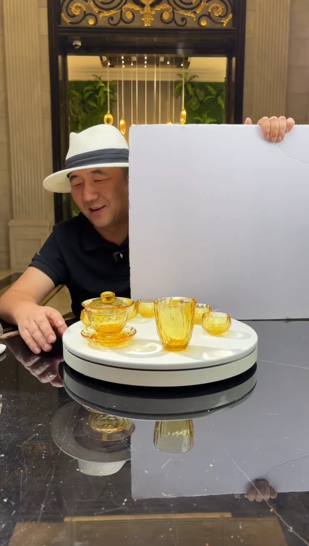 【闪购商品】茶宠琥珀金茶具八件一套