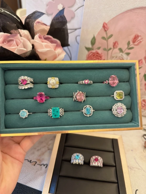 铜合金合成锆石戒指 59拆五选2铜合金合成戒指（No退No换）