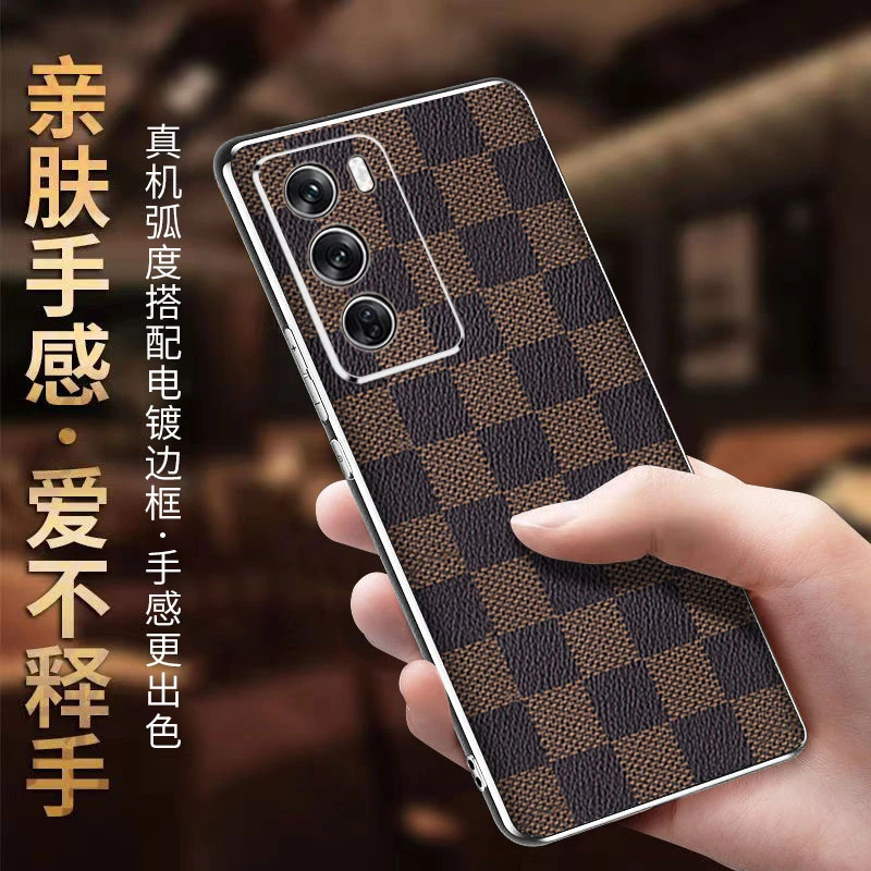 OPPOReno12手机壳Reno12Pro保护套网红男女新款高端皮革商务防摔