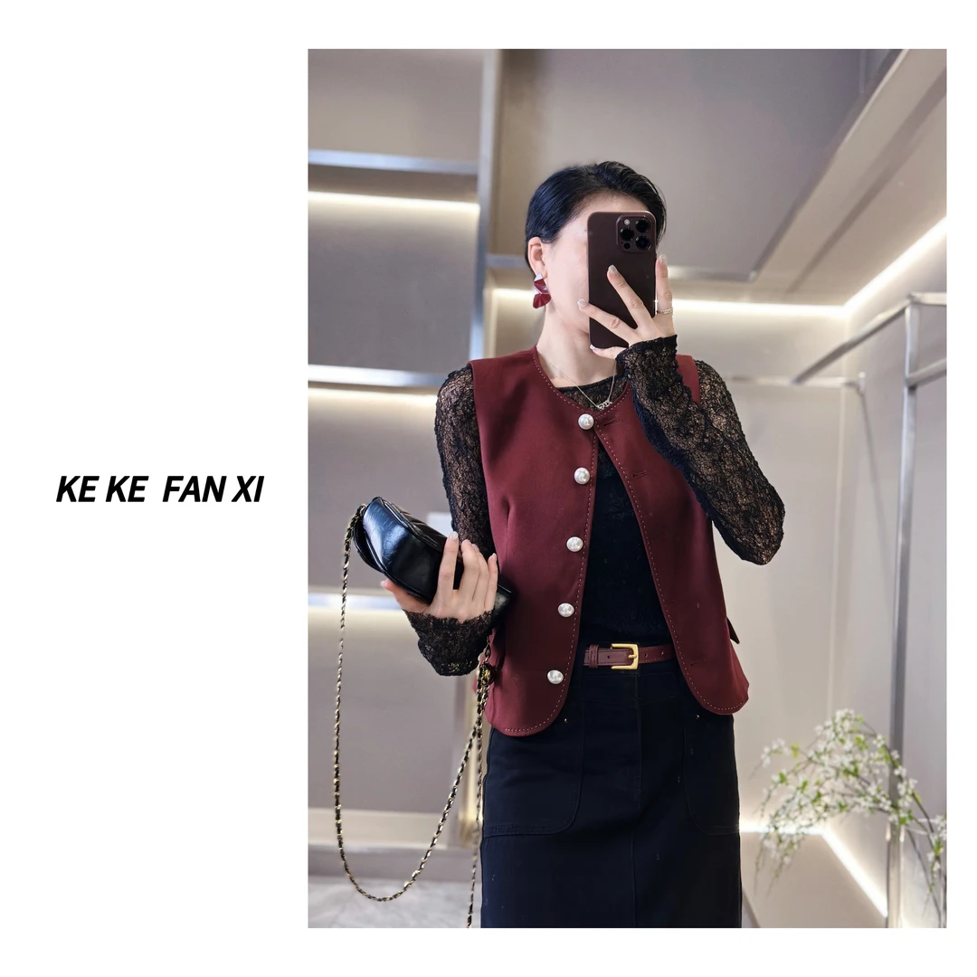525小香风款马甲气质轻奢时尚复古名媛秋季百搭短款设计感