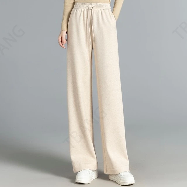 712-1加绒休闲直筒裤垂感直筒裤显瘦宽松百搭时尚外穿秋冬