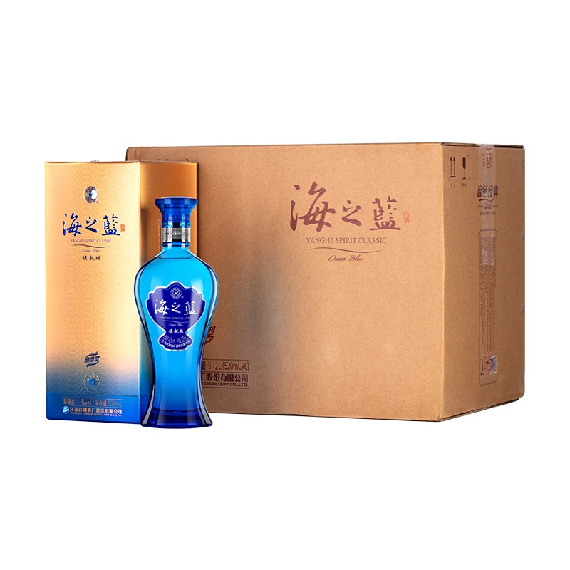 洋河【达播】 海之蓝 绵柔型白酒【酒水节】 整箱装52度520ml*6